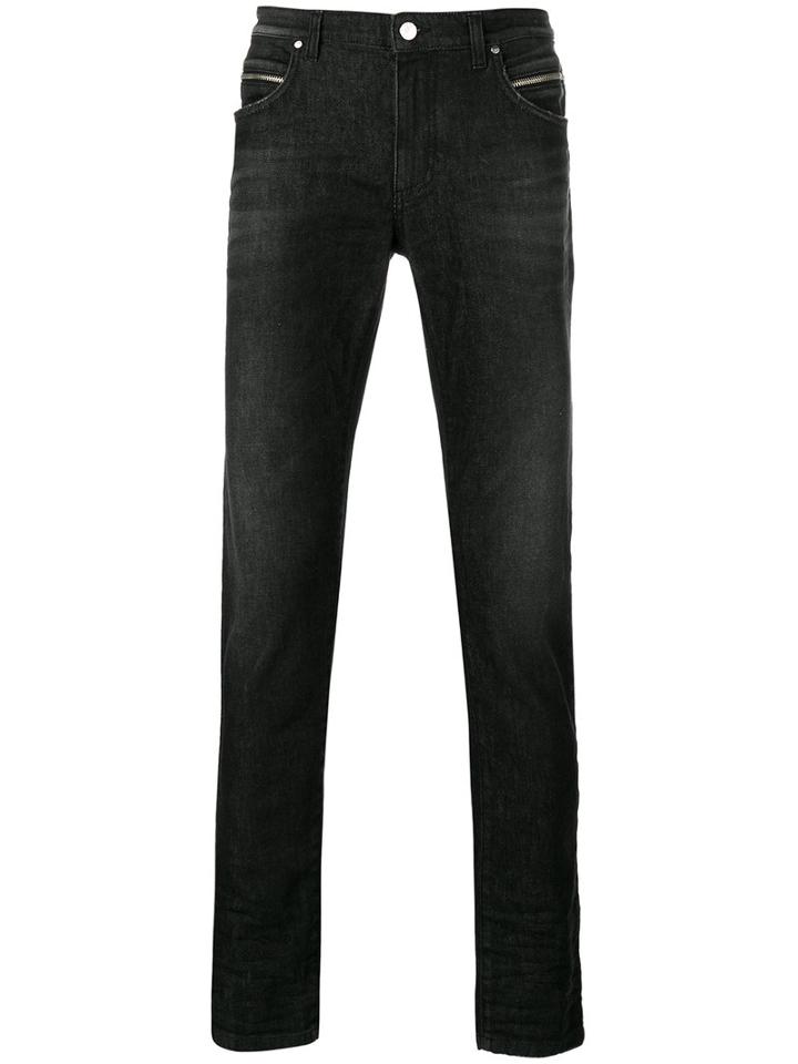 Versace Collection Skinny Jeans, Men's, Size: 32, Black, Cotton/spandex/elastane