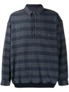 Ymc Long Sleeved Check Pattern Shirt - Blue