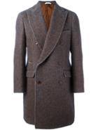 Al Duca D'aosta 1902 Buttoned Double Breasted Coat, Men's, Size: 54, Blue, Polyamide/acetate/viscose/virgin Wool