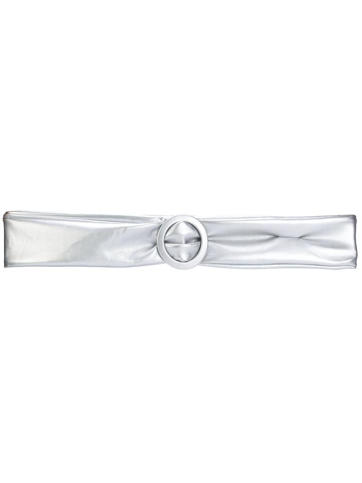 Mm6 Maison Margiela - Metallic (grey) Belt - Women - Polyurethane/wool/viscose - One Size, Polyurethane/wool/viscose