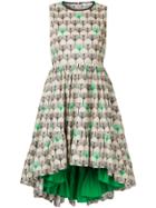 Fendi Embroidered Flared Dress - Nude & Neutrals