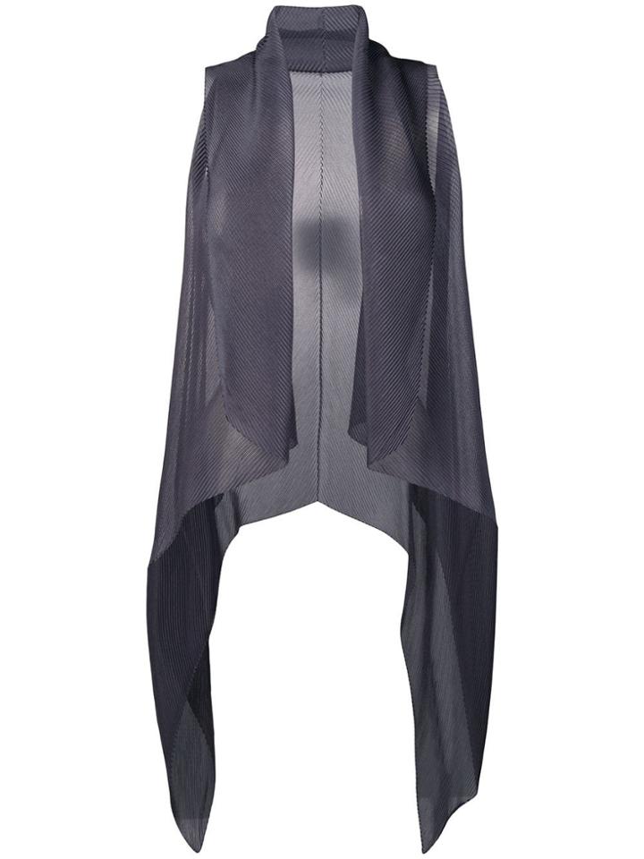 Emporio Armani Sheer Gilet Top - Grey
