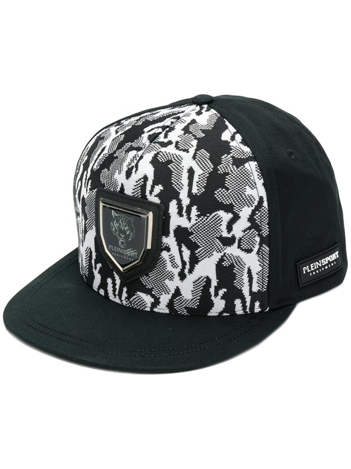 Plein Sport Camouflage Print Snapback Hat - White