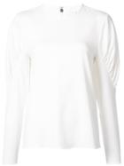 Tibi Ruched Panel Blouse - White