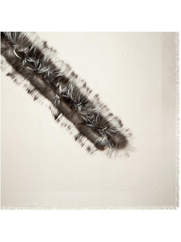 Fendi Touch Of Fur Shawl - Nude & Neutrals