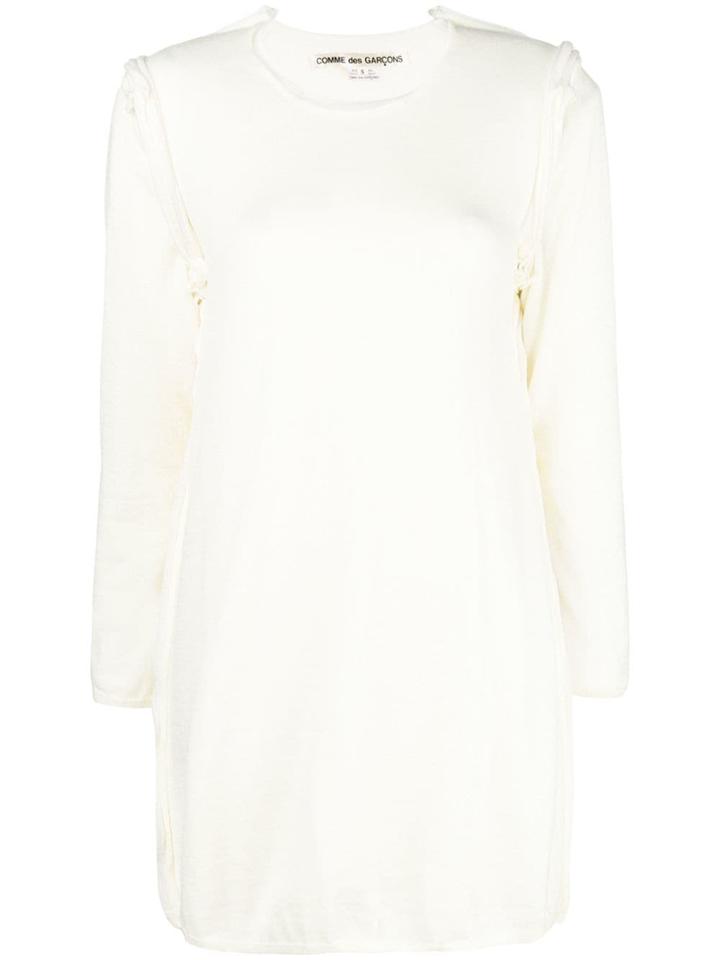 Comme Des Garçons Raw Seam Long-line Sweater - Neutrals