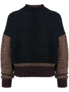 Qasimi Mock Neck Jumper - Blue