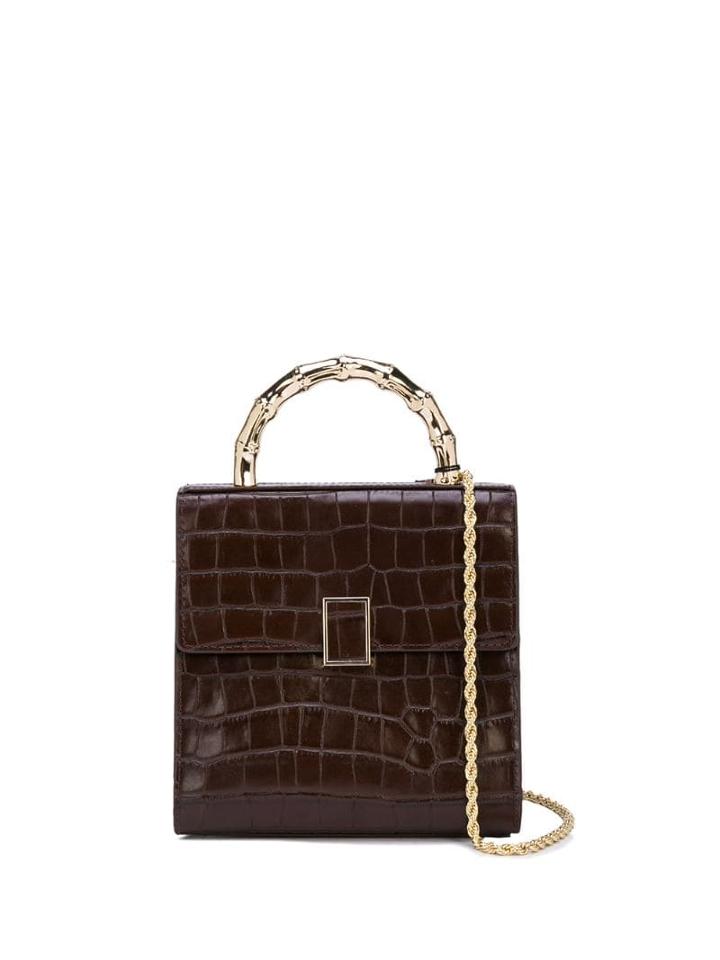 Loeffler Randall Croc-effect Cross Body Bag - Brown