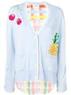 Thom Browne Pineapple Patch Half-&-half Cardigan - Blue