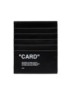Off-white Black Leather Quote Cardholder