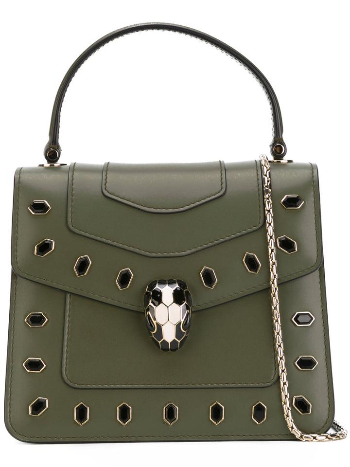 Bulgari - Serpenti Cross-body Bag - Women - Calf Leather/metal - One Size, Green, Calf Leather/metal