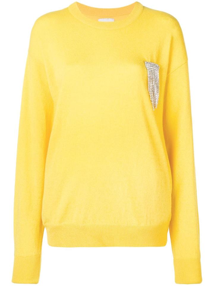 Laneus Embellished Jumper - Yellow & Orange