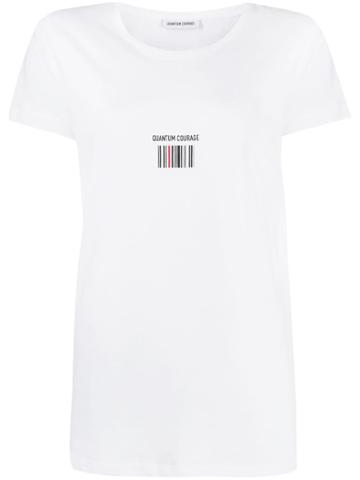 Quantum Courage Barcode T-shirt - White