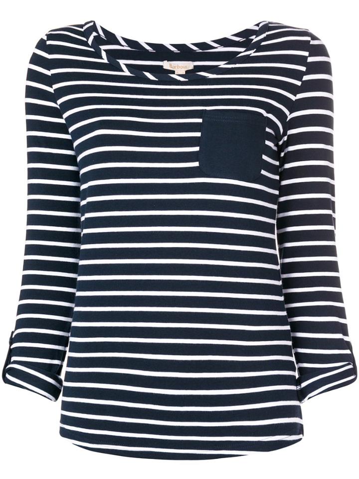 Barbour Chest Pocket Striped Top - Blue