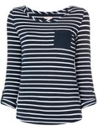 Barbour Chest Pocket Striped Top - Blue