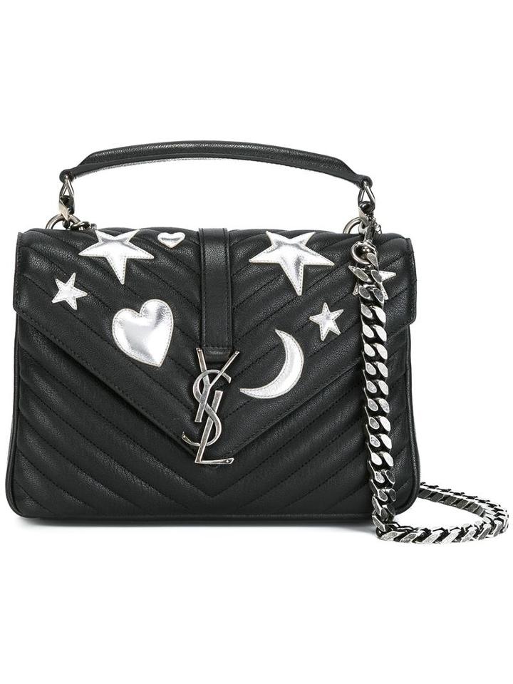 Saint Laurent Medium 'monogram Collège' Satchel Bag, Women's, Black