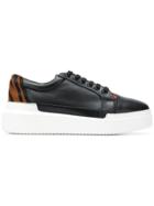 Sonia Rykiel Zebra Print Sneakers - Black