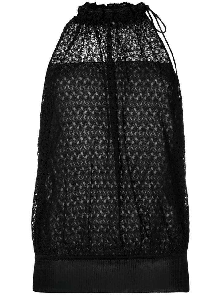 Missoni Crochet Sleeveless Top - Black