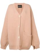 Erika Cavallini Oversized V-neck Cardigan - Neutrals