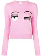 Chiara Ferragni Winking Eye Sweater - Pink