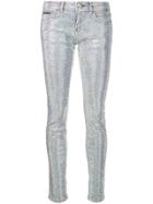 Philipp Plein Crystal Slim Fit Jeans - Blue