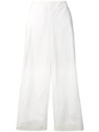 Theory High-waist Flared Trousers - White