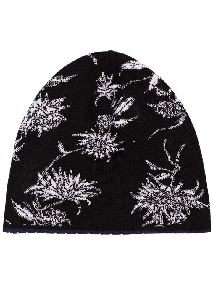 Haider Ackermann Black Reversible Wool Knit Beanie - Blue