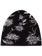 Haider Ackermann Black Reversible Wool Knit Beanie - Blue