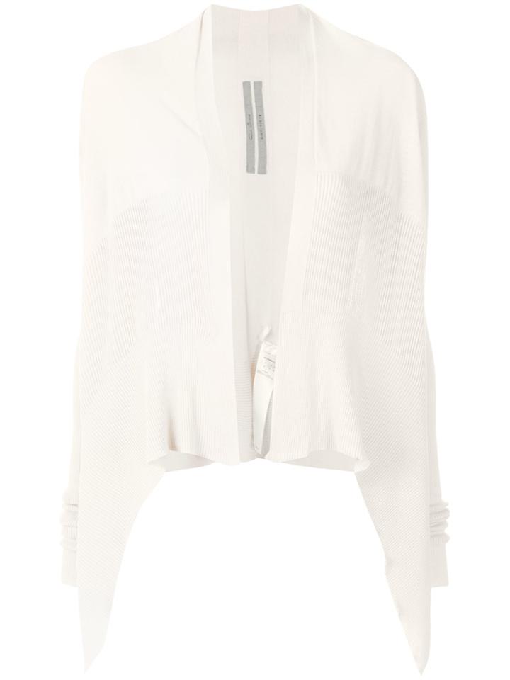 Rick Owens Ribbed Panel Cardigan - Nude & Neutrals