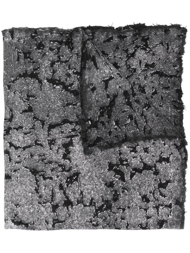 Avant Toi Wide Elongated Scarf - Grey