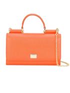Dolce & Gabbana Mini 'von' Wallet Crossbody Bag, Yellow/orange, Leather