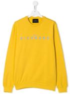 John Richmond Junior Teen Logo Print Sweatshirt - Yellow