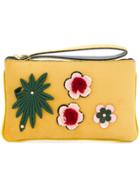 Alila Small Appliqué Flower Clutch - Yellow & Orange