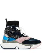Karl Lagerfeld Studded Colourblock Sneakers - Black