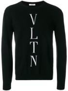 Valentino Vltn Intarsia Sweater - Black
