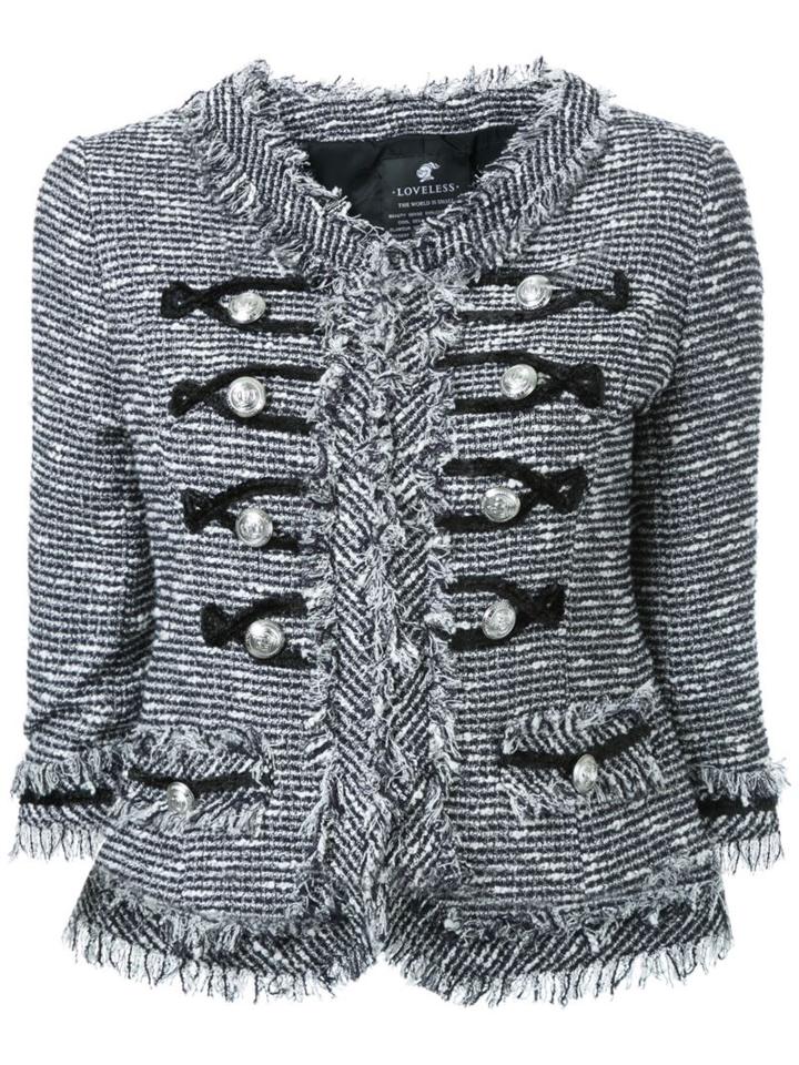 Loveless Double Buttons Detail Tweed