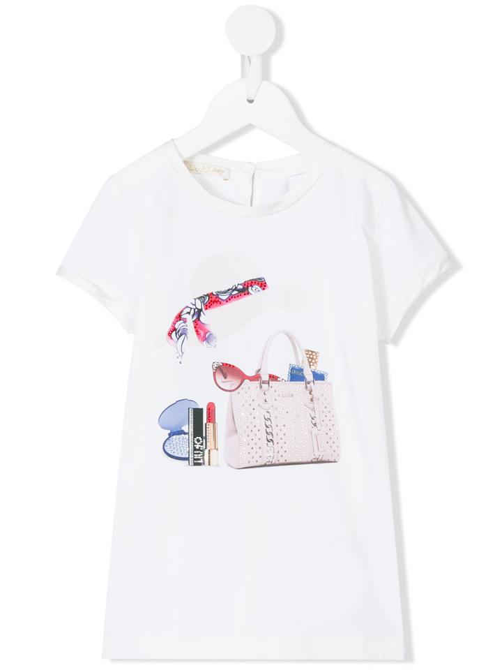 Liu Jo Kids - Bag Print T-shirt - Kids - Cotton/spandex/elastane - 2 Yrs, White