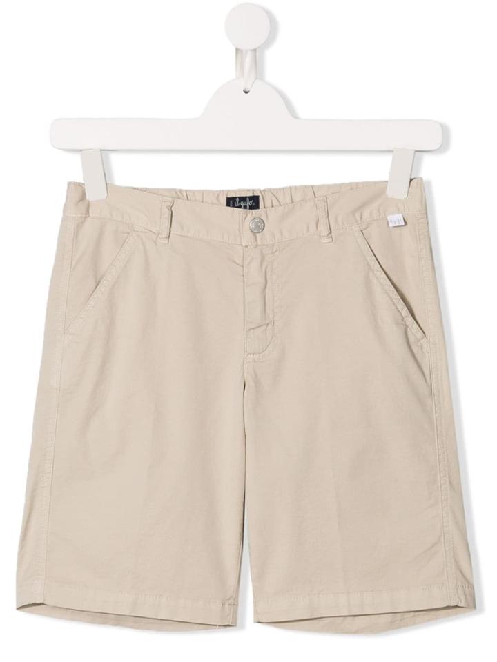 Il Gufo Chino Fitted Shorts - Neutrals