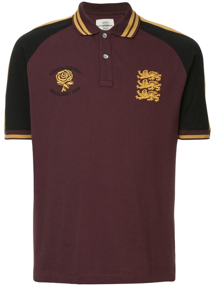 Kent & Curwen Colour Block Polo Shirt - Red