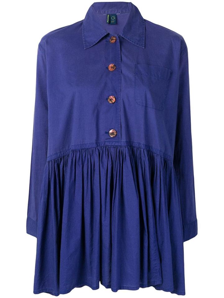 Romeo Gigli Vintage Flared Pleated Dress - Purple