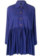 Romeo Gigli Vintage Flared Pleated Dress - Purple