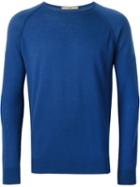 Nuur Raglan Sleeve Sweater, Men's, Size: 54, Blue, Merino