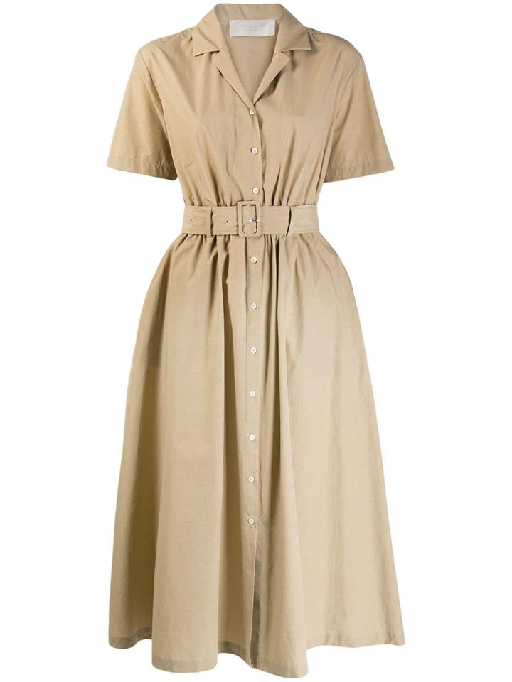 Glanshirt Belted Shirt Dress - Neutrals