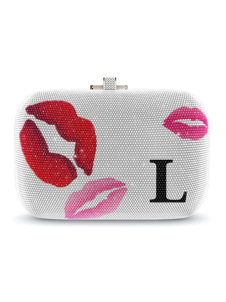 Judith Leiber Couture Pucker Up Slide Lock Customizable Monogram -