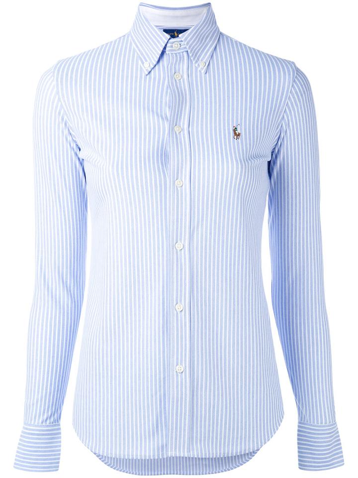 Polo Ralph Lauren - Striped Shirt - Women - Cotton - Xs, Blue, Cotton