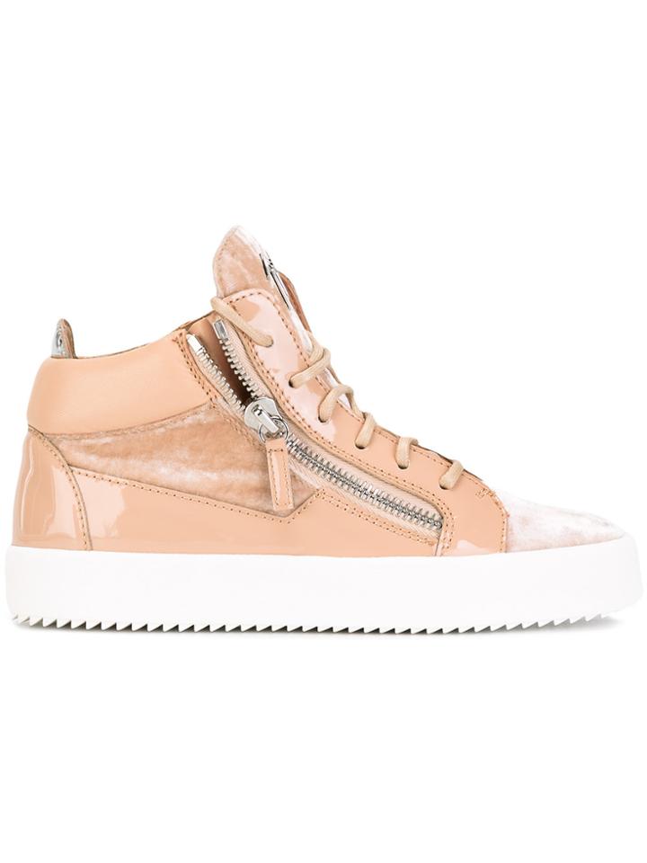 Giuseppe Zanotti Design Kriss Mid-top Sneakers - Pink & Purple