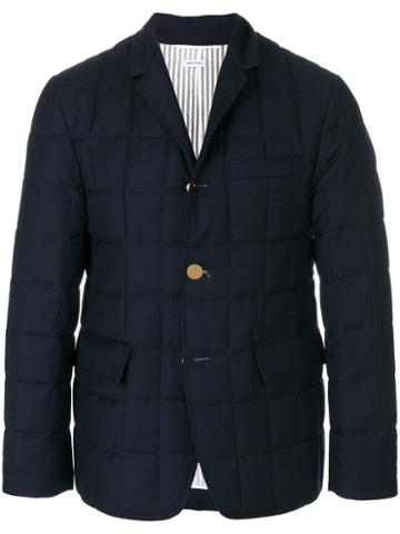 Thom Browne Super 130s Down Sport Coat - Blue