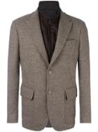 Fay Multiple Pockets Blazer, Men's, Size: 50, Brown, Virgin Wool/cashmere/acetate/polyester
