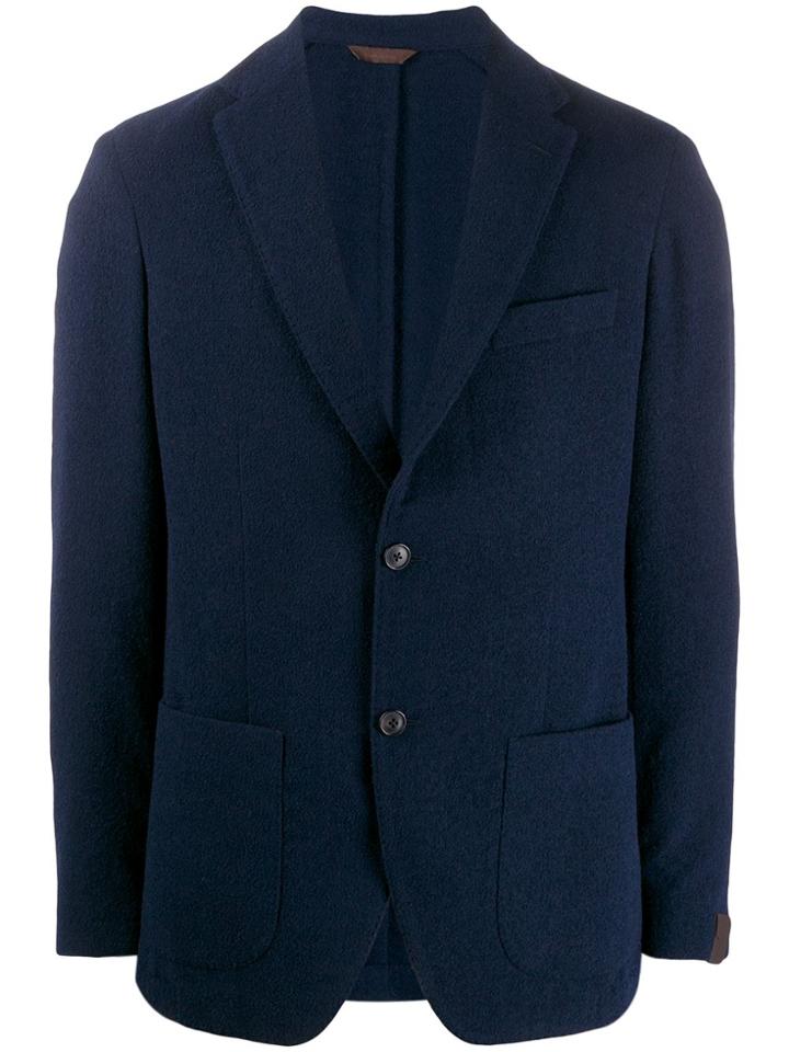 Altea Fitted Bouclé Blazer - Blue