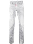 Dsquared2 Distressed Straight Jeans - Grey
